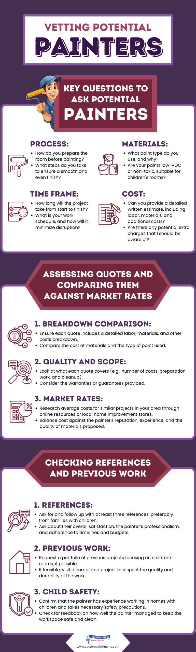 Infographic on vetting potential painters in the Dublin, CA Area