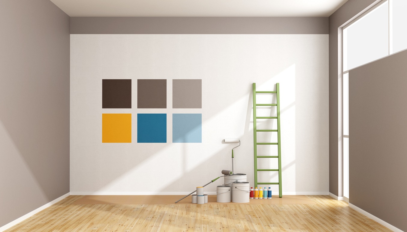 Select color swatch to determine wall color for a new coat of paint in Mountain House