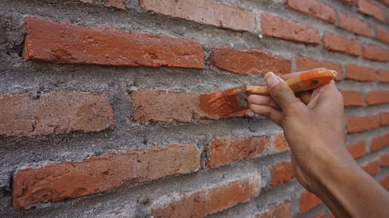 Applying a Red Brick Coating for a San Ramon home