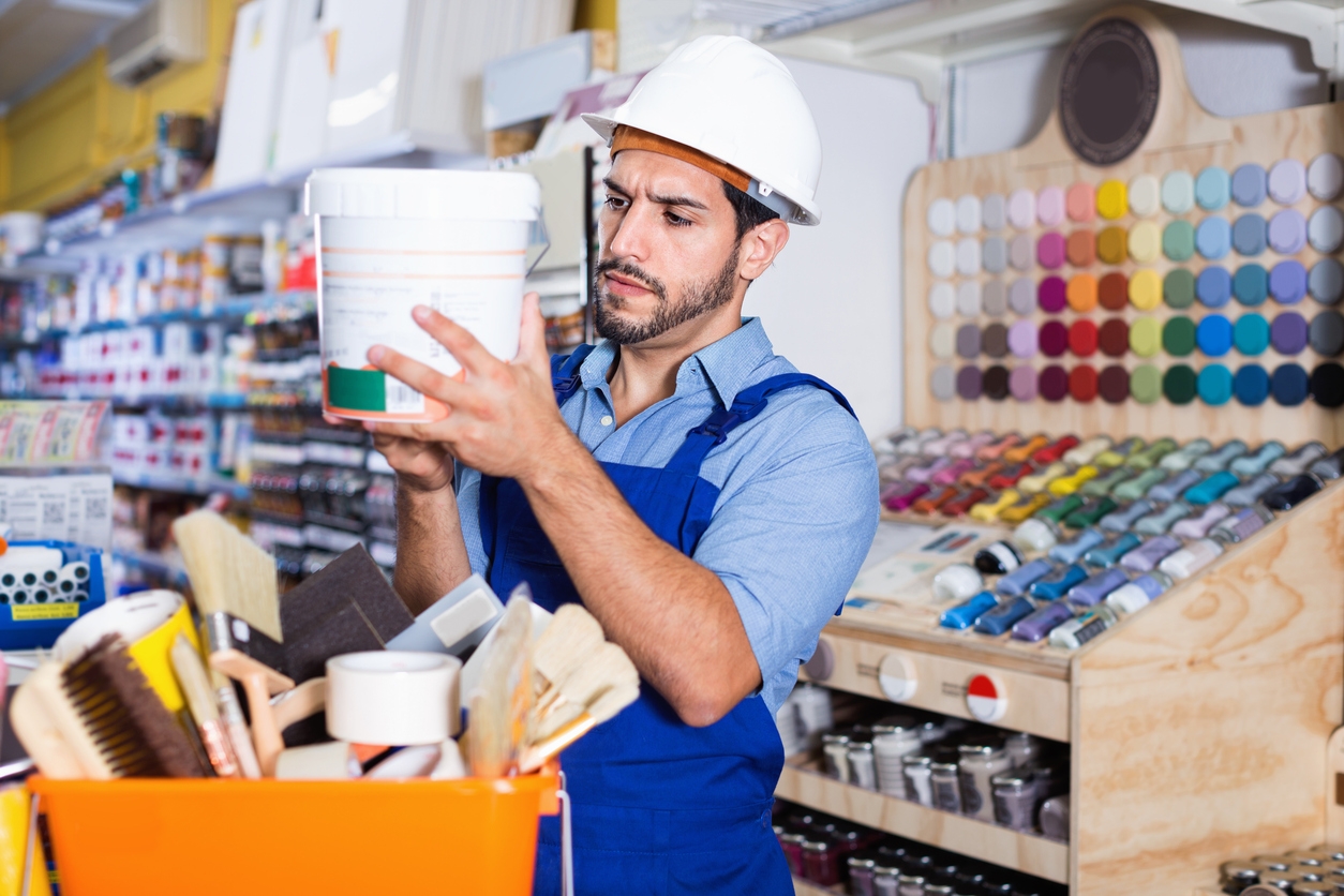 Selecting paint in a Livermore area paint store